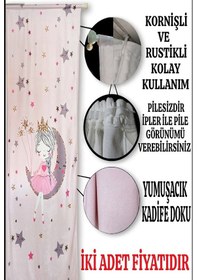 Resim Minnie Mouse Seksekli Çocuk Odası Fon Perde 