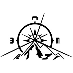 Resim Ogec Worx Pusula Dağ Off Road Oto özel yeni sticker özel yeni sticker Siyah 20*13 Cm 