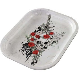 Resim Küçük Metal Tepsi Kuru Kafa-1602 beyaz 