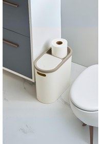 Resim Beyaz Kapaklı Wc Kağıtlıklı Kovası & Ofis Kovası 10 Lt Gri 