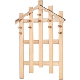 Resim Masifart Jocasta Çam Çatılı Askılık Cilasız Ham Ahşap 