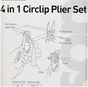 Resim AyrStore 20929 Four Head Circlip Pliers Set 