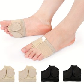Resim 1 Çift Nefes Alabilen Ayak Parmağı Yastığı - Jimnastik, Latin Dansı ve Ayak Bakımı için Ergonomik Kemer Desteği - Kadın Dans Ayakkabıları, Dans Aksesuarları, Jimnastik Ayakkabıları, Güvenli Oturan Ayakkabılar için Yastıklı Konforlu Dayanıklı Kaymaz Tasarım 
