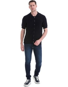 Resim Hatemoğlu Regular Fit Düz Düğmeli Kısa Kollu Triko Hırka 34162024c001 005 - Lacivert 