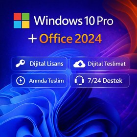Resim Microsoft Windows 10 Pro + Office 2024 Dijital Lisans - Anında Teslim & Aktivasyon Destekli 