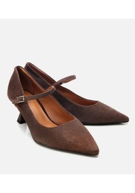 Resim Hotiç Kadın Süet Deri Kahverengi Mary Jane Stiletto 01ayh304130a480 Kahverengi 