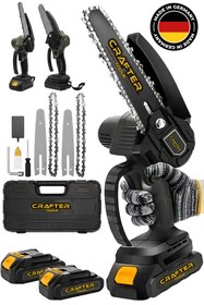 Resim CRAFTERTOOLS Germany Profesyonel 36v 5ah Çift Akülü Şarjlı Dal Budama Testeresi Dal Budama Makinesi 