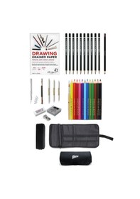 Resim Van Dyck Eskiz Defteri A5 200 Gram 20 Yaprak Faber-castell Grip Boya Kalemi Çantalı Çizim Eskiz Seti 