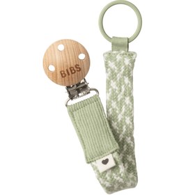 Resim Bibs Paci Braid Emzik Askısı - Sage / Ivory 