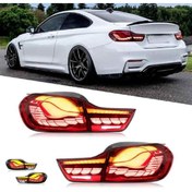 Resim X POWER TUNİNG Bmw F32 2014-2019 Uyumlu Coupe Kırmızı Drogon Ledli Arka Stop 