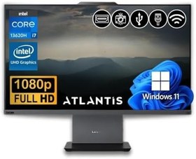 Resim Lenovo ThinkCentre Neo 50A 24 Gen 5 i7-13620H 16GB 256GB M.2 SSD 12SC000KTR ATL22 23.8 W11Pro All In One Bilgisayar 