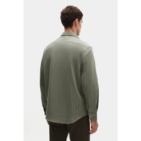 Resim D'S Damat Ds Damat Regular Fit Haki Çizgili Gömlek 4HC02HD16265M 