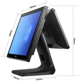 Resim Tıwox 18.5" Dokunmatik İki Ekranlı Tp-7610d Core İ7 10.nesil 8gb Ram- 128gb Ssd- Fdos Pos Pc 