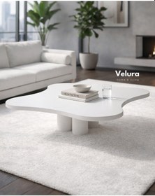 Resim Kelebek Orta Sehpa - Beyaz Beyaz 