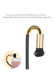 Resim Genel Markalar 3.5mm Jack Dirsek Erkek, 3.5mm Jack Erkek Stereo Kulaklık Aux Ses Uzatma Kablosu 1 m 