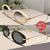 Resim 2 adet Zarif Kadın Oval Çerçeve Gözlük - Metal Kollar, Polikarbon Lense, Şık Beyaz ve Siyah Tasarım, Günlük Moda İçin Mükemmel, Şık Aksesuarlar | Moda Gözlükleri | Dekoratif Lense 