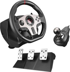 Resim V902 Oyuncu Direksiyon Seti Pc Uyumlu 3 Pedallı Oyuncu Direksiyonu ( Sadece Pc Uyumlu ) 