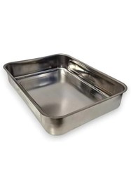 Resim AyrStore Yoğurt Tepsisi Paslanmaz Çelik Çok Amaçlı Dikdörtgen Büyük Metal Tava Fırın (36,5 x 26,5 x 