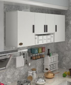 Resim Kenzlife Hazır Mutfak Floro22 Byz 060*150*22 Mutfak Banyo Dolabı Kapaklı Raflı 