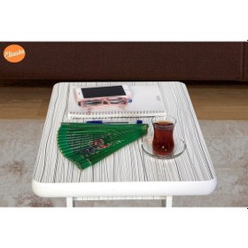 Resim Eliusta_Ticaret Eliusta %100 Mdf Tekerlekli C Yan Sehpa Koltuk Yanı Sehpa -Fırsat 