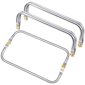 Resim 12 İnç Çanta Çerçevesi Dikdörtgen Kilit Öpücük Kilidi Tokalı Çanta Çerçevesi 4 Adet 