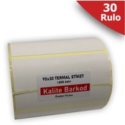 Resim Kalite Barkod 90x30 Termal Etiket | 30 Rulo Barkod Etiket 