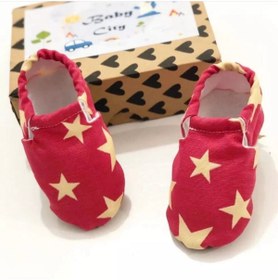 Resim Babycitytr %100 Pamuk Bebek Patiği %100 Dana Derisi Tabanlı Bebek Patiği 
