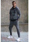Resim Antrasit Baskılı Regular Fit Erkek Eşofman Takımı Antrasit 