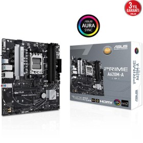 Resim Asus A620M-A-CSM AMD A620 AM5 DDR5 6400 MHz Masaüstü Anakart 