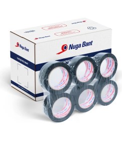 Resim Nuga 45 mm x 100 mt Siyah Koli Bandı 2520 Adet 