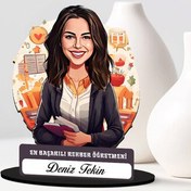 Resim En Başarılı Kadın Rehber Öğretmen Karikatürlü Biblo 