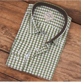 Resim Pamuklu Haki Uzun Kollu Erkek Gömlek Slim Fit Kalıp -9805 Haki 