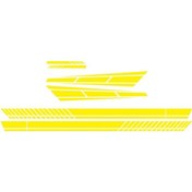 Resim Sones D-1037 Çizgili Araç Plakası Araç Yan Kapı Kapağı Dikiz Aynası Kombinasyonu Etiket Sarı 