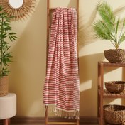 Resim Wers Home Collection Çizgili Peştemal - Kırmızı - 95x170 cm 