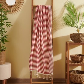 Resim Wers Home Collection Çizgili Peştemal - Kırmızı - 95x170 cm 