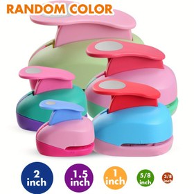 Resim 3/8 inç (1 cm), 5/8 inç (1,6 cm), 1 inç (2,5 cm), 1,5 inç (3,8 cm), 2 inç (5 cm) Daire Delgeç, Scrapbooking, Kart Yapımı, DIY Fotoğraf Albümleri, Hediye Etiketleri, Ev Yapımı Konfeti için 5 Farklı Boyutlu Rastgele Renkli Daire Delme Aleti 