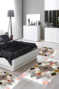 Resim Alanur Home Eko Trend Djt Yıkanabilir Kaymaz Taban 3 Lü Yatak Odası Takımı Mu120 Patchwork Renkli 