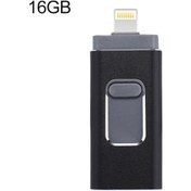 Resim Rogfer Easyflash Rqw-01b 3'ü 1 Arada Usb 2.0 Ve 8 Pin Ve Mikro Usb 16gb Flash Sürücü Siyah 
