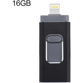 Resim Rogfer Easyflash Rqw-01b 3'ü 1 Arada Usb 2.0 Ve 8 Pin Ve Mikro Usb 16gb Flash Sürücü Siyah 
