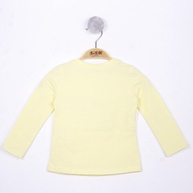 Resim Toontoy Kids Toontoy Kız Çocuk Flower Baskılı T-shirt Sarı 