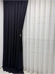 Resim Nivemeshome Luna Geometrik Desenli 1/3 Sık Pileli Tül Perde Apm,Gümüş 100 X 260 