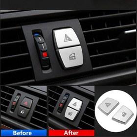 Resim For BMW Uyarı Işığı Düğmesi Süs Etiketleri için 2 adet takım, Dokunmamış Kumaş, İç Aksesuar Modifikasyonu F10 F07 F06 F12 F13 F01 F02 F20 F30 F32 Modelleri için 