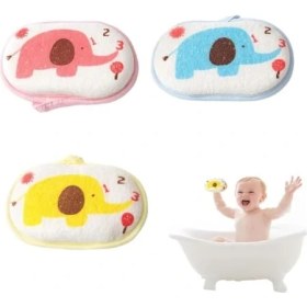 Resim Bebek Banyo Süngeri Seti, 3 Parça Yumuşak Bebek Banyo Süngeri, Saf Pamuklu, Hassas Ciltler Için Ideal, Hayvan Figürlü Bebek Banyo Süngeri Seti 