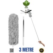 Resim Uzayabilen Mikrofiber Toz Alma 3 Metre Teleskopik Pratik Bükülebilen 