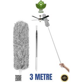 Resim Uzayabilen Mikrofiber Toz Alma 3 Metre Teleskopik Pratik Bükülebilen 