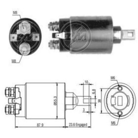 Resim ZM 12v Marş Otomatiği Mıtsubıshı Em (FİŞLİ) Bmc-caterpıllar-hyundaı H100/starex-mıtsubıshı L200 