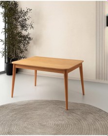 Resim Fidan Ortadan Açılır Büyüyen Yemek Masası Natural 80x130 CM Naturel 