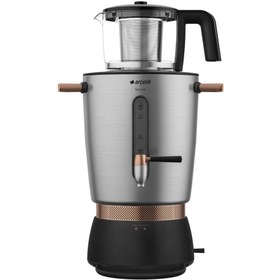 Resim Arçelik 3+ L Inox Se 9036 I Semaver Resmi Distribütör Garantili Metalik Çelik Cam 220 - 240 V C Semaver 2 Y 