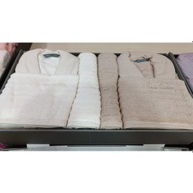 Resim Bornoz Takımı Antrasit - Mürdüm 