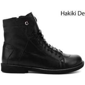 Resim Gönderi(R) Gönderi R Kadın Siyah Fermuarlı Kauçuk Taban Hakiki Deri Bot Gkzb13452472 Siyah 